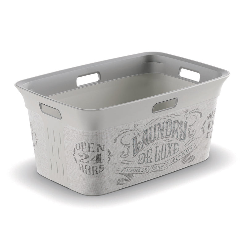 KIS Gray Plastic Laundry Basket 243152, Pack of 4