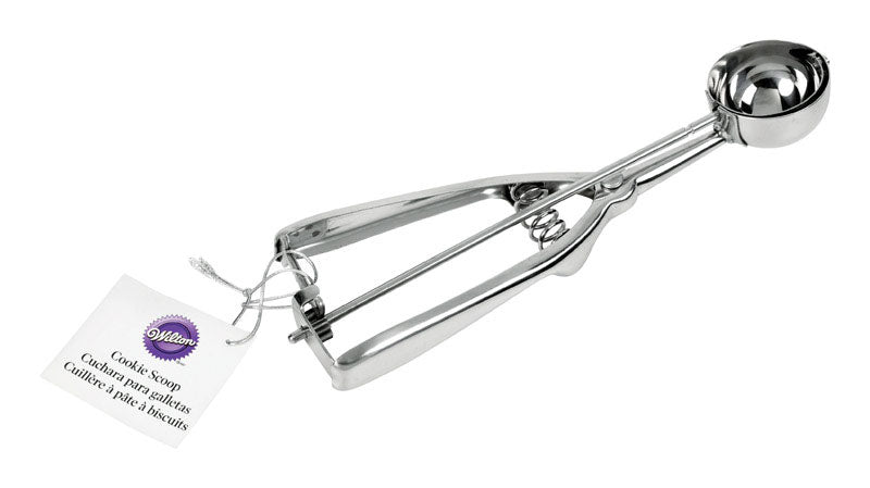 Wilton Silver Stainless Steel Cookie Scoop 0.66 oz 191007351, Pack of 6