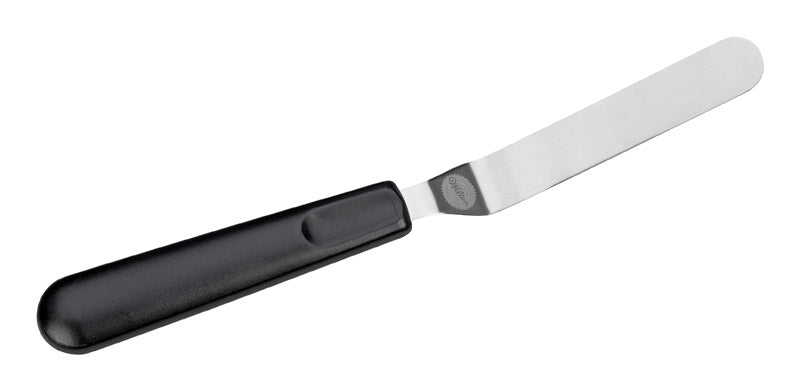 Wilton Black/Silver Metal/Plastic Angled Spatula 191005911, Pack of 3