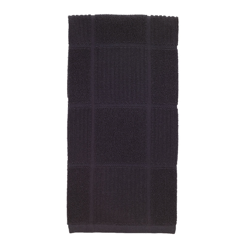 T-Fal Charcoal Cotton Checked Parquet Kitchen Towel 10953 1 pk, Pack of 6