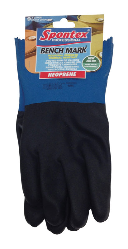 Spontex Bench Mark Neoprene Cleaning Gloves XL Black 33004ZQK 1 pk