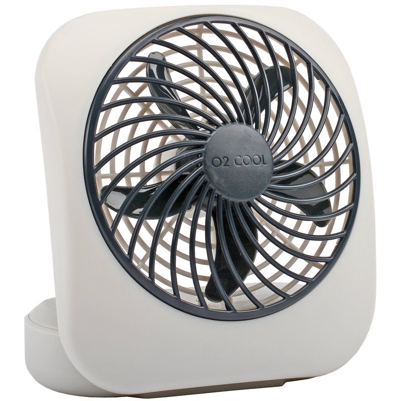 O2Cool 6.29 in. H X 5 in. D 2 speed Personal Fan FD05004 GRY
