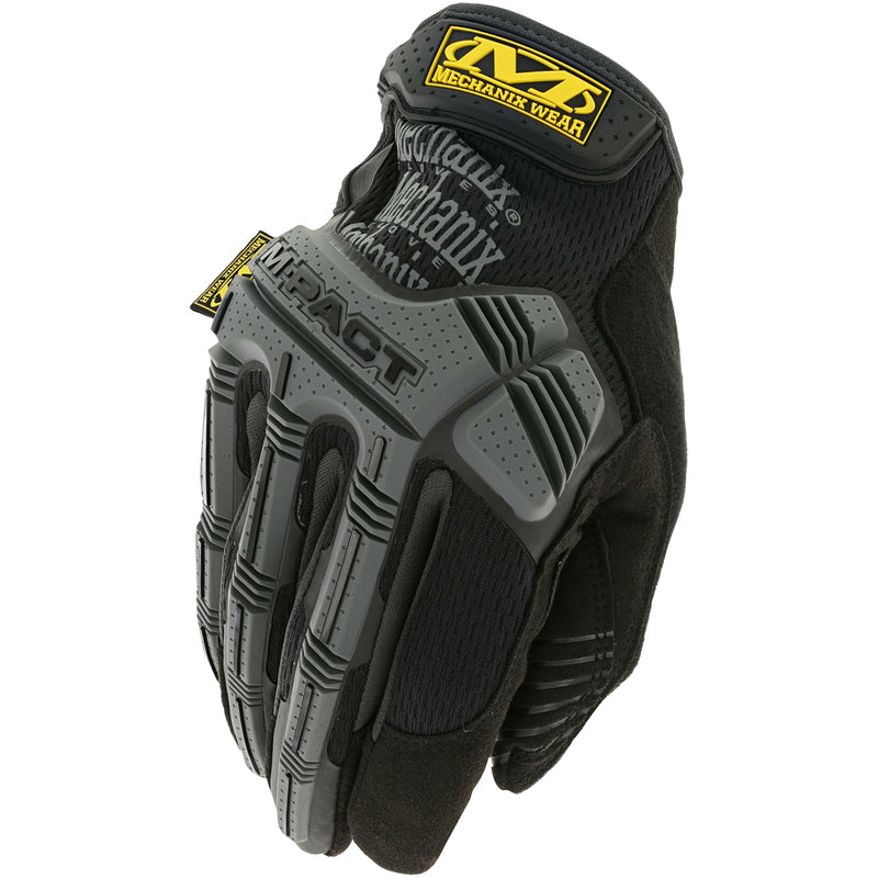 Mechanix Wear M-Pact Men's Indoor/Outdoor Impact Gloves Black/Gray L 1 pair MPT-58-010