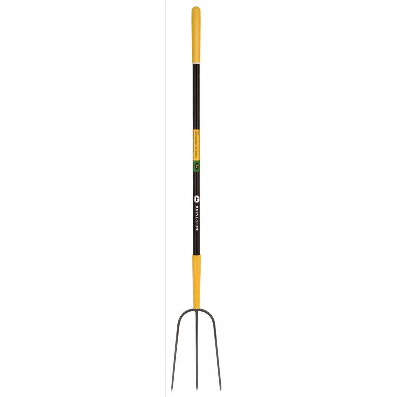 John Deere 3 Tine Steel Manure Fork 48 in. Fiberglass Handle BPJ-3F-JD