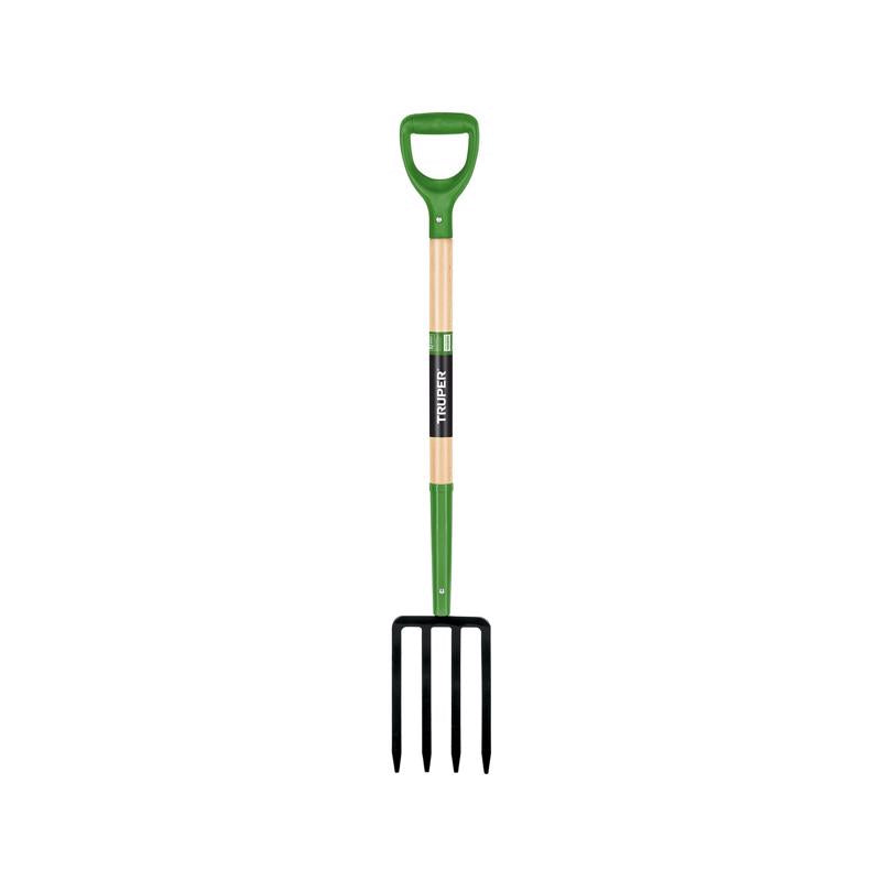 Truper 4 Tine Steel Spading Fork 30 in. Wood Handle BJ-4E