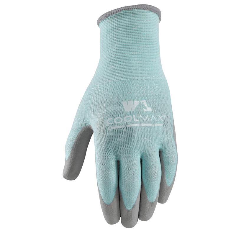 Wells Lamont Coolmax Women's Indoor/Outdoor Knit Work Gloves Blue/Gray S 500S 1 pk, Pack of 6