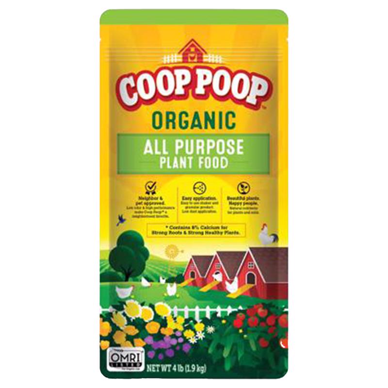 Coop Poop Organic Soil All Purpose Plant Food 4 lb HGR243CP4, Pack of 8