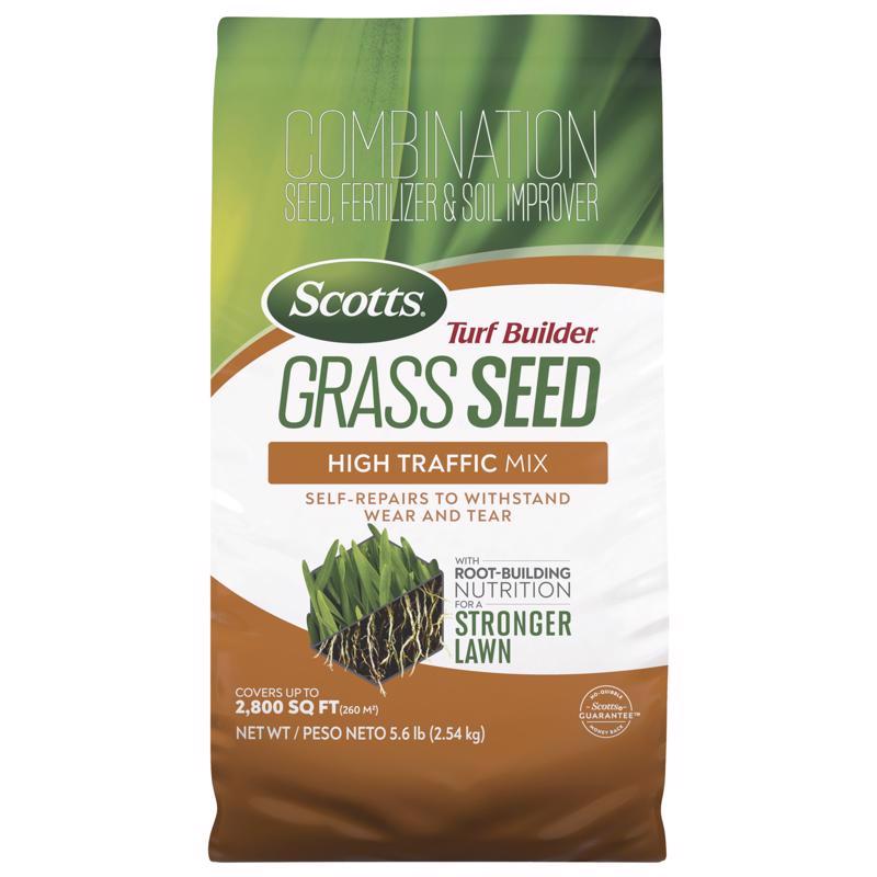 Scotts Turf Builder High Traffic Sun or Shade Fertilizer/Seed/Soil Improver 5.6 lb 18045B