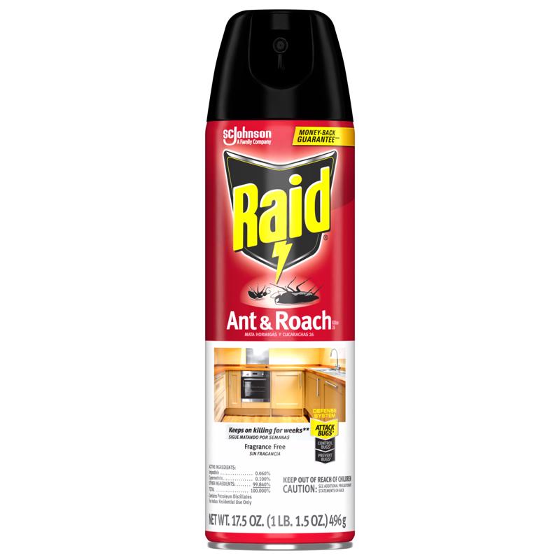 Raid Ant and Roach Killer Aerosol 17.5 oz 11717