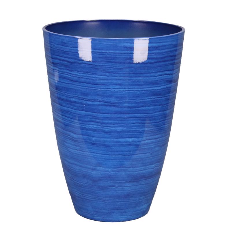 L&G 22 in. H X 16 in. D Polyresin Baja Planter Cobalt PVD9016DBI