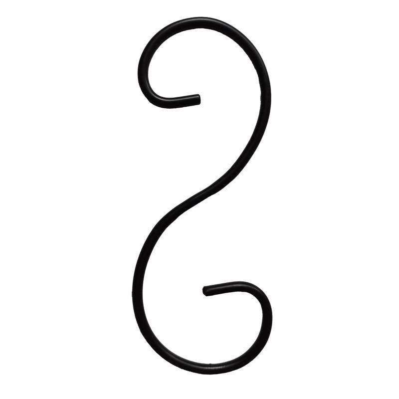 Living Accents Black Steel 6 in. H S Plant Hook 58045 1 pk