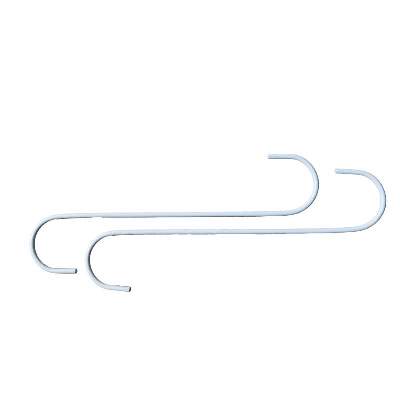 Living Accents White Steel 12 in. H S Extender Hook 58049 2 pk