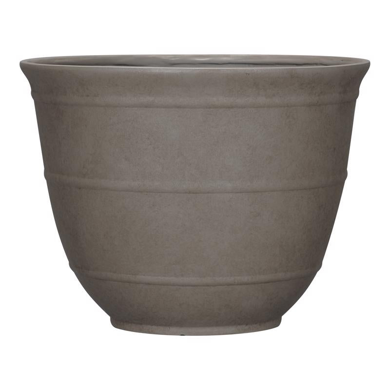 L&G 9.6 in. H X 12 in. W X 12 in. D X 12 in. D Polyresin Brighton Planter Mocha PVJ6312SMJ
