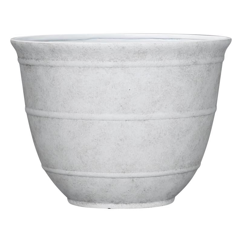 L&G 9 in. H X 12 in. W X 12 in. D X 12 in. D Polyresin Brighton Planter White PVJ6312SWJ