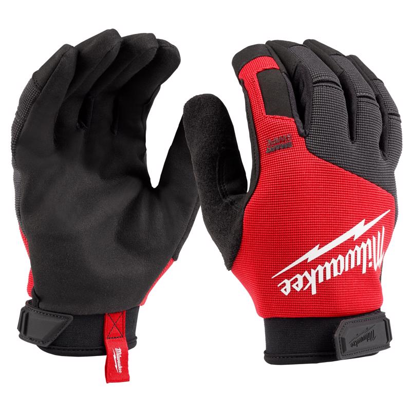 Milwaukee Unisex Lightweight Work Gloves Black/Red L 48-73-8522 1 pk