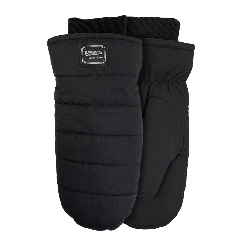 Watson Gloves L Taslon Puffer Mitt Black Cold Weather Gloves 9593B-L