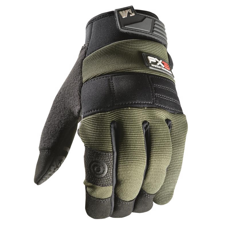 Wells Lamont FX3 Men's Indoor/Outdoor Work Gloves Black/Gray/Green L 1 pair 7857L