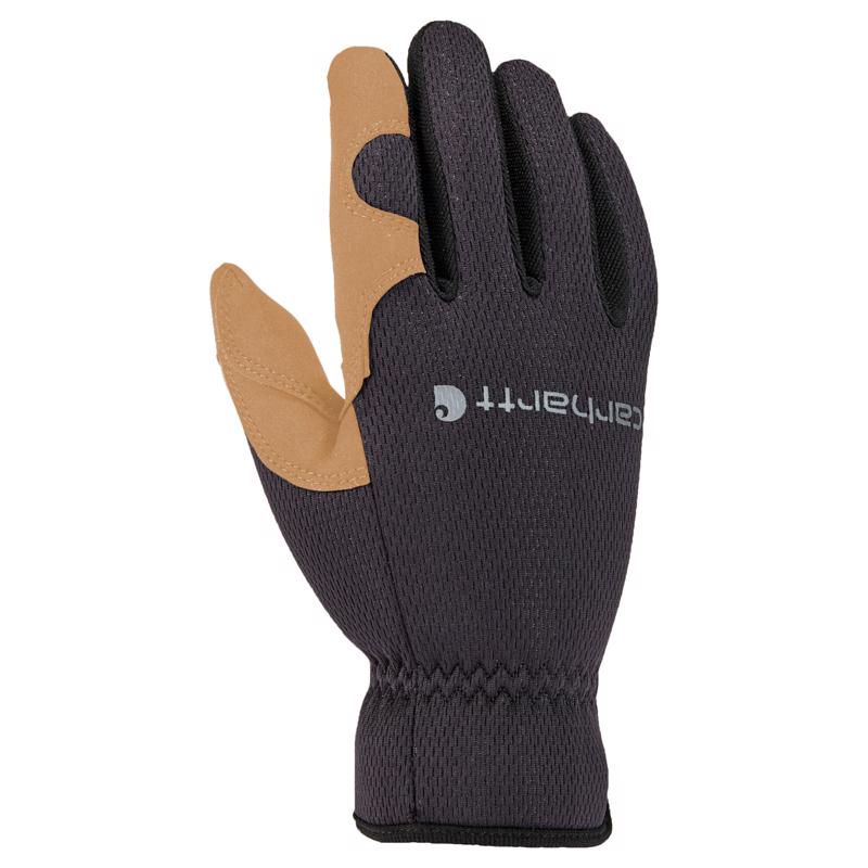Carhartt Men's Indoor/Outdoor Open Cuff Work Gloves Beige/Black XL GD0794MBLKBLYXL 1 pk
