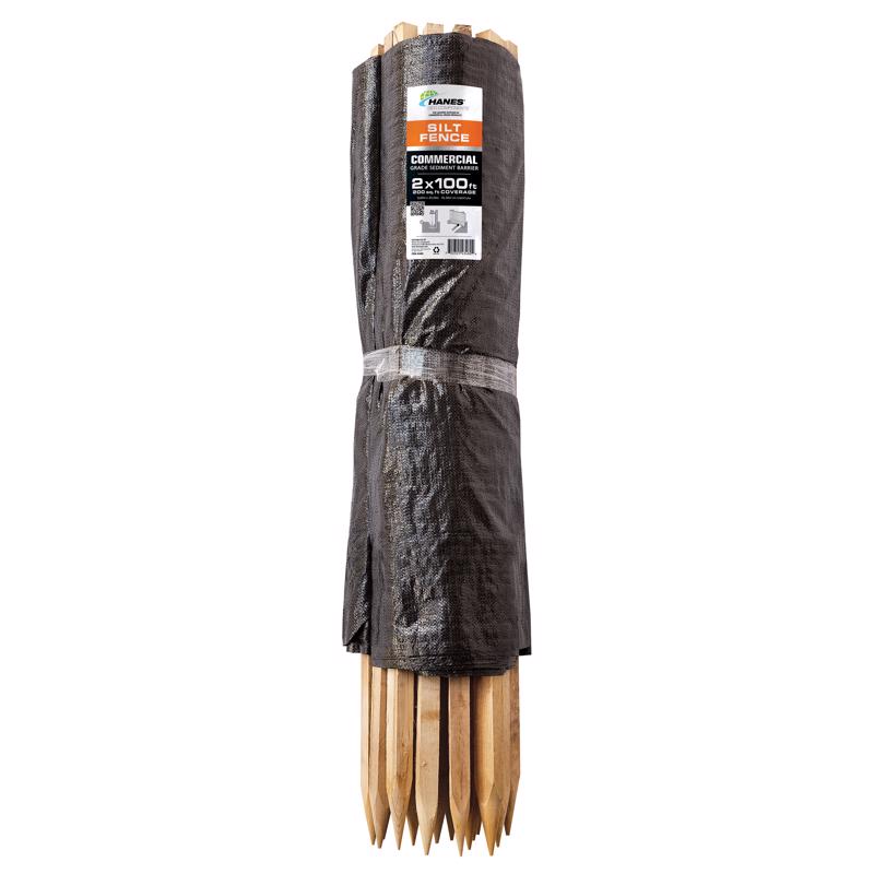 Hanes 2 ft. H X 100 ft. L Polypropylene Silt Fencing Black 43480