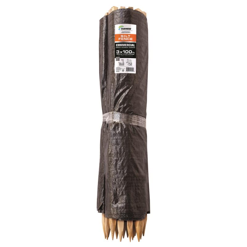 Hanes 3 ft. H X 100 ft. L Polypropylene Silt Fence Black 43479