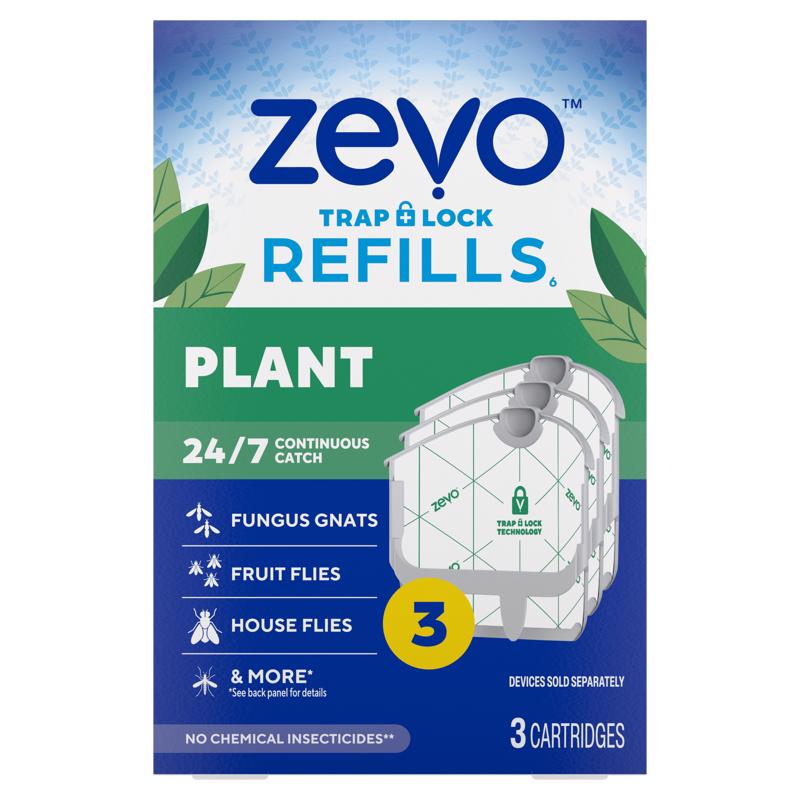 Zevo Indoor Plant Trap Refill 3 pk, Case of 8