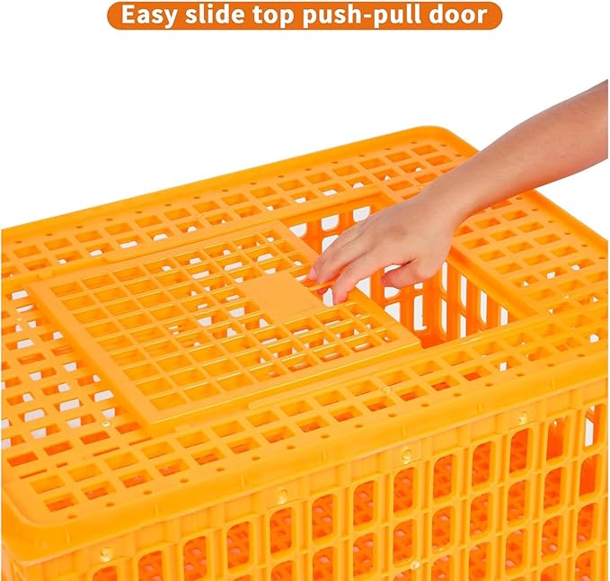 Poultry Carrier Crate Plastic Chicken Transport Crate Cage Heavy Duty Chicken Carrier Crates Crates Transport Box