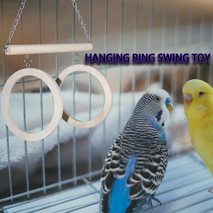 Parrot Bird Toy Hanging Ring Interactive Toy is Suitable for Small and Medium-Sized Parrots Such as African Grey Parrots, Cockatoos, and Cokatoos Amazon