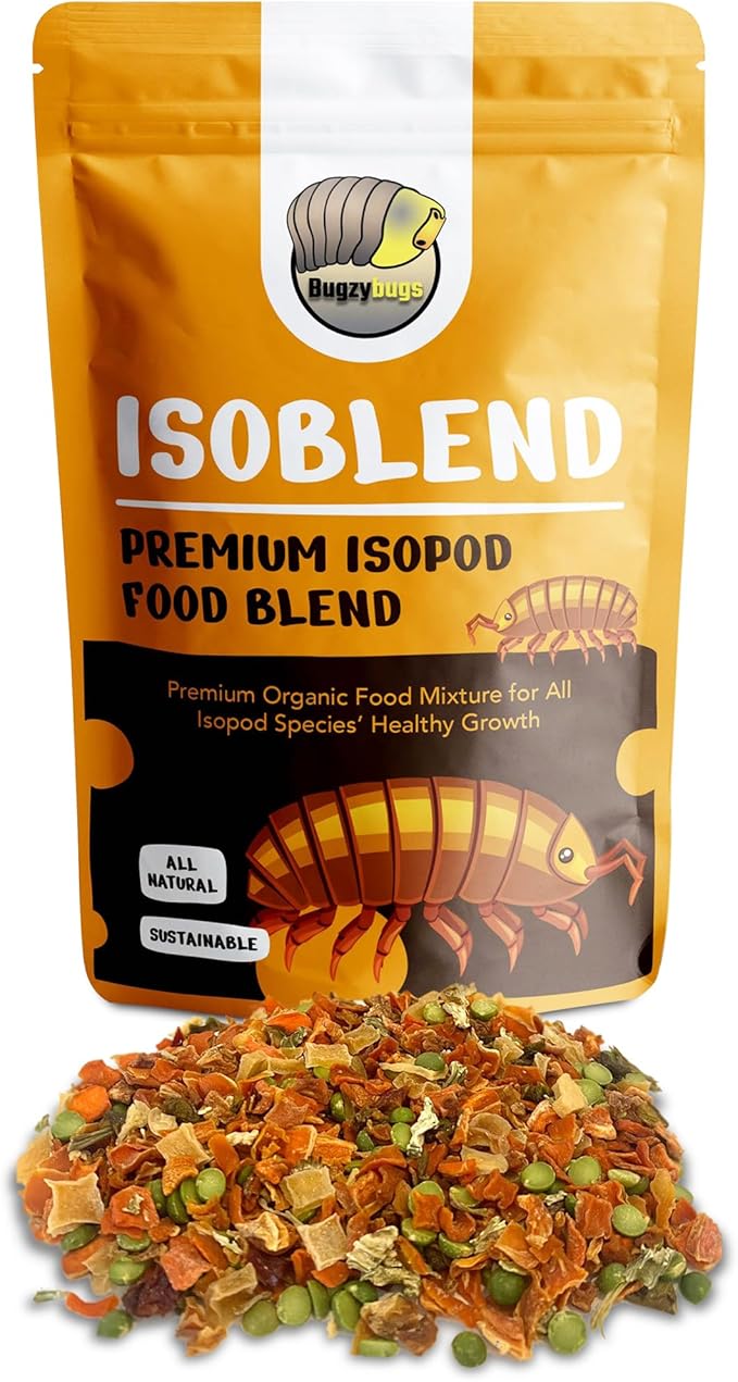 Isoblend Premium Isopod Food Feed Mix All Natural Vegetable Dry Blend for Insects Reptiles Feeders Invertebrates