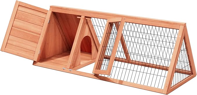 Small Chicken coop for 2-4 Chickens Outdoor Wooden with Waterproof Asphalt Roof, Ramp, and Multiple Doors Openable Top Pull-Out Tray Suitable for Outdoor Backyard (Brown)