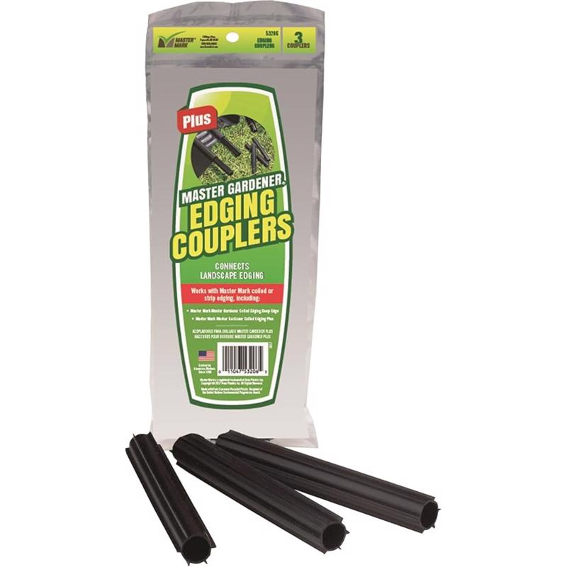 Master Mark Plus 4 in. H Plastic Black Edging Coupler Kit 53206