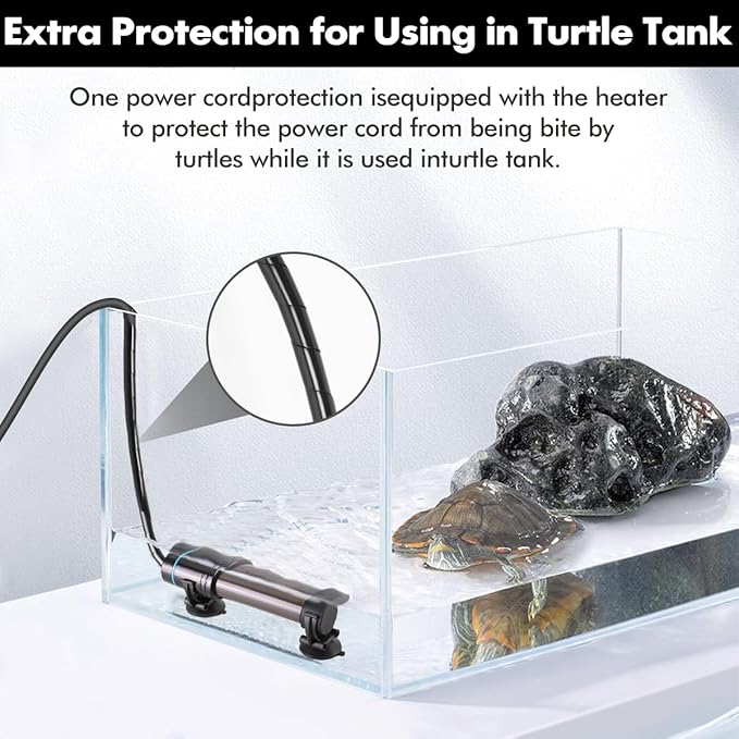 Orlushy 200W Submersible Aquarium Heater, Adjustable Fish Tank Heater with Digital Display External Controller, Overheat Protection and Free Thermometer for 20-40 Gallons Freshwater and Saltwater Tank