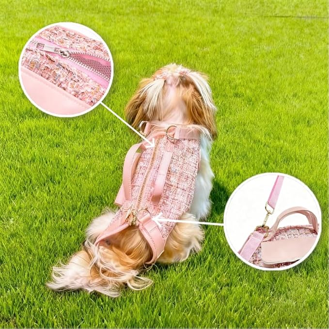 Dog Lift Harness Backpack for Small Dogs, Adjustable Straps Dog Sling Carrier for Hiking, Travel, Outdoor – Black Large