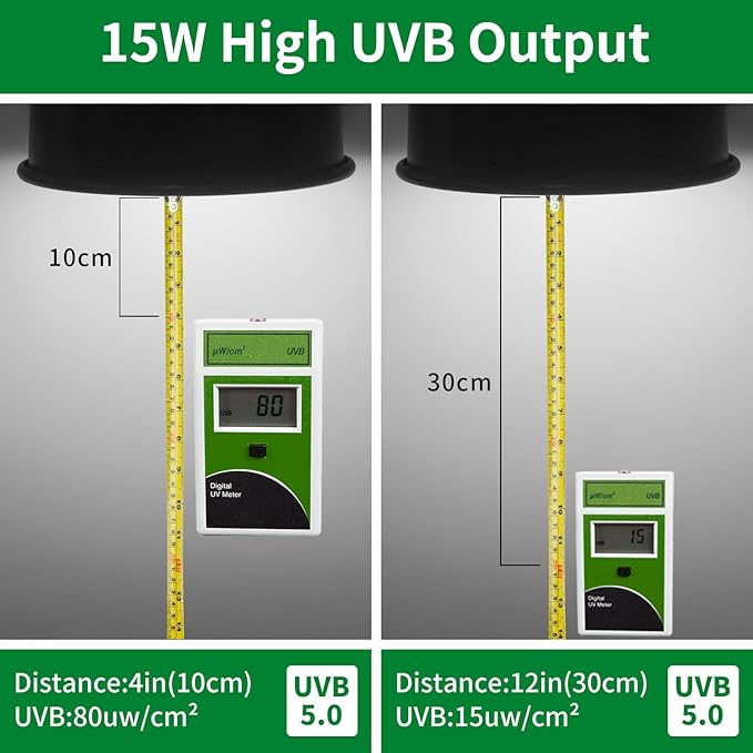 UVA UVB Reptile Light-15W 5.0,Tropical & Sub-Tropical Terrarium Compact Fluorescent Lamp,UVB Reptile Light Bulb for Snake,Chameleons,Iguanas