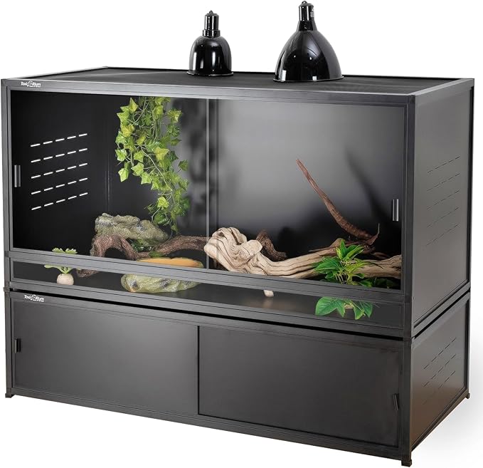 Versatile PVC Reptile Cabinet with Acrylic/PVC Door Options - Large Reptile Terrarium 48x24x12 inch Ideal for Snake Cage or Multi-Functional Enclosure (12-Inches Height)