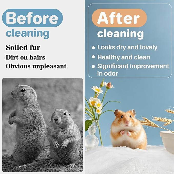 Sukh 47OZ Hamster Sand Bath - Fine Desert Sand Hamster Bedding Reptile Silica Sand Gerbil Hideout for Hamster Chinchillas Gerbil Syrian Mice Small Animals Small Pets