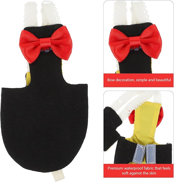 POPETPOP Washable Reusable Bird Diaper Suit with Breathable Cotton Fabric and Waterproof Layer for Parrots Budgies Cockatiels Lightweight Bird Flight Diaper Clothes 2.75X0.20X5.50In