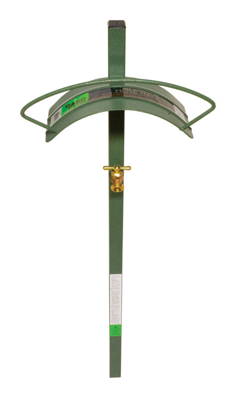 Yard Butler 150 ft. Green Free Standing Hose Hanger with Faucet HCF-3