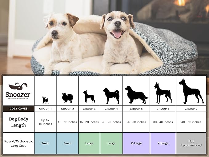 Snoozer Luxury Microsuede Cozy Cave Pet Bed, Small, Hot Fudge