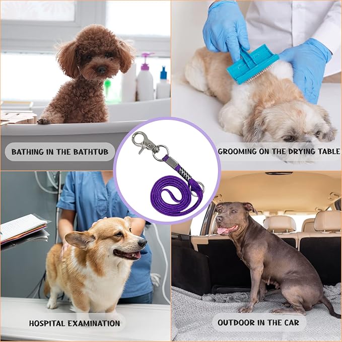 Pet Grooming Loop for Dogs - Nylon Restraint Noose Adjustable Slip Rope Dog Grooming Supplies for Dog Grooming Arm and Pet Grooming Table - 5 Pack