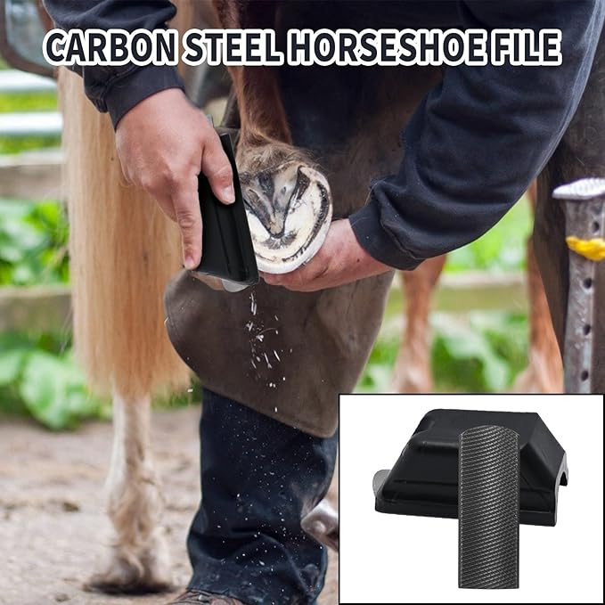Farrier Rasp File Hoof Trimming Tool, with Coarse and Fine Teeth for The Repair of Pony Hooves, Goat Hooves, Horse Hooves, Pig Hooves and Other Animal Hooves