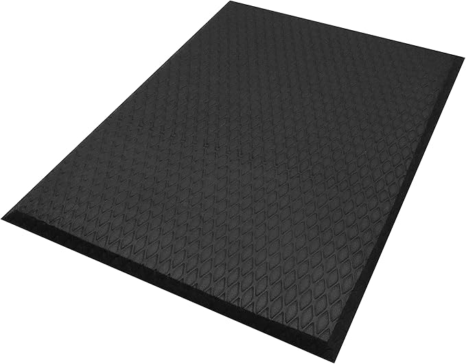 Hudson Exchange (4'x6') MaxCush Anti-Fatigue Comfort Industrial Ergonomic Mat Black