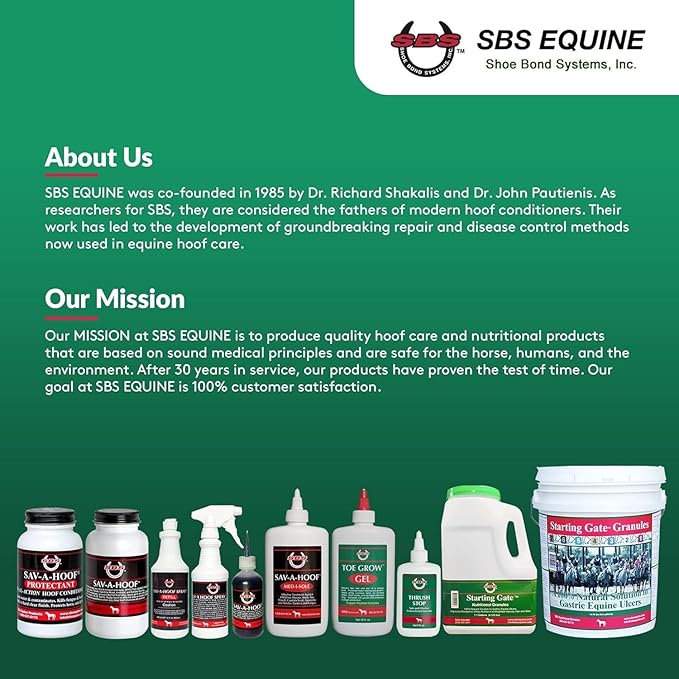 SBS Equine Spray | Hoof Treatment Provides Antiseptic Barrier Against Infection | Fights Hoof iIlness | Long-Lasting (16 Fluid Oz Spray)