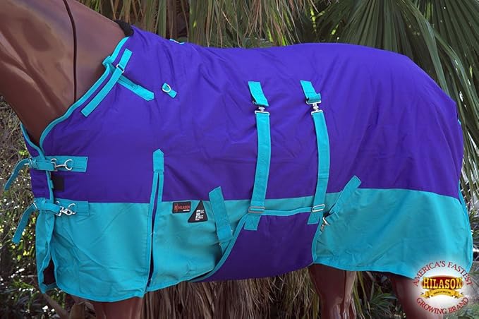 HILASON 1200D Winter Waterproof Poly Horse Blanket Belly Wrap | Turnout Blankets for Horses