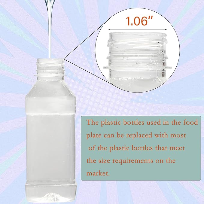 IBWell 2-in-1 Reptile Water Bowl Food Dish with Bottle Automatic Reptile Feeder for Turtle, Bearded Dragon, Lizard Gecko Water Bowl Food Dish