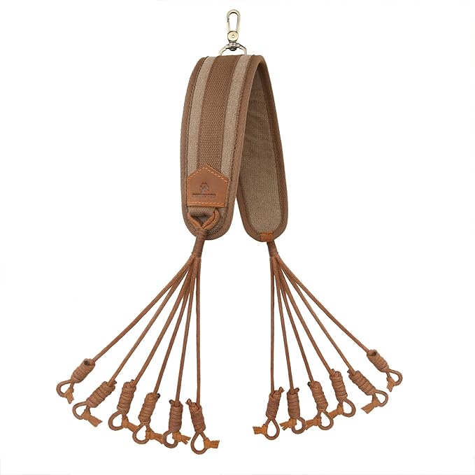 WAYNE'S DOG Canvas Bird Game Carrier, Waterfowl Dove Small Animal Game Carrier Hanger Tote Shooting Accessories (Brown)