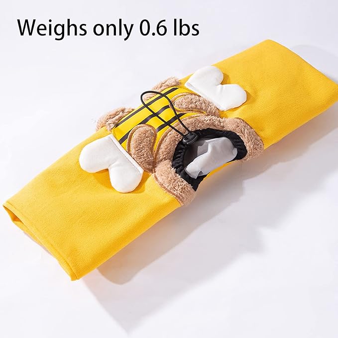 Pet Canvas Shoulder Carrying Bag, Cute Bee Shaped Cat Carrier, L Size Portable Kitten & Puppy Tote, Comfort Carriers for Small Dogs, Cats, and Pets, Handbag for Outdoor, Shopping, and Camping