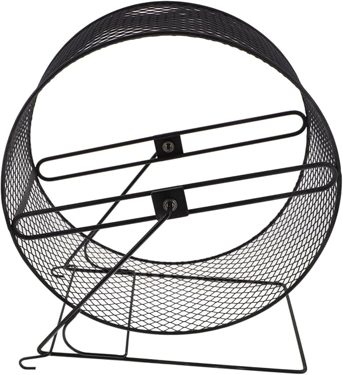 Mikikit Chinchilla Wheel Hamster Running Wheel Iron Fitness Chinchilla Silk Screen Large