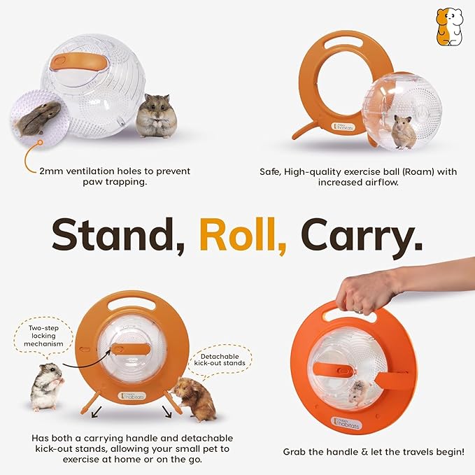 Halo Starter Bundle – Portable Pet Carrier, Carrot, Banana, and Peanut Butter, Natural Treats, Happy Enrichment Bedding + Plushie – Hamster Starter Kit for Pet Care