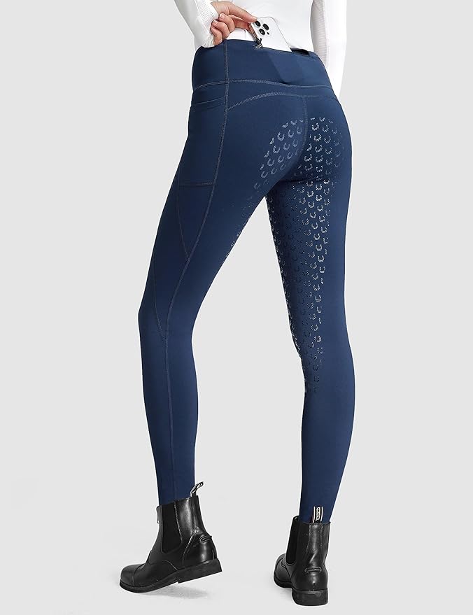 FitsT4 Sports Women's Winter Riding Breeches Fleece Lined Horse Riding Pants Tights Full Seat Silicone Equestrian Breeches