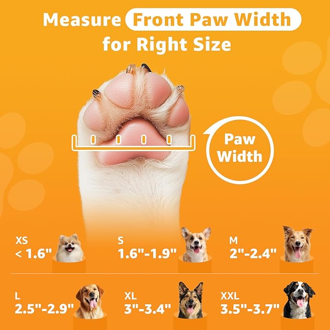 LOOBANI Dog Socks to Prevent Licking Paws - Dog Socks for Hardwood Floors Anti Slip for Traction Control - Dog Grippy Socks for Senior Dog Small Medium Large Dogs on Tile Floors, Caramel S